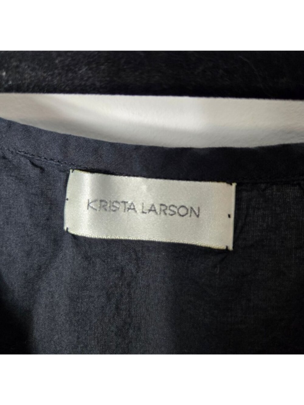 Krista Larson Black Balloon Midi Cami Slip Dress Spaghetti Strap FLAW - Picture 7 of 9